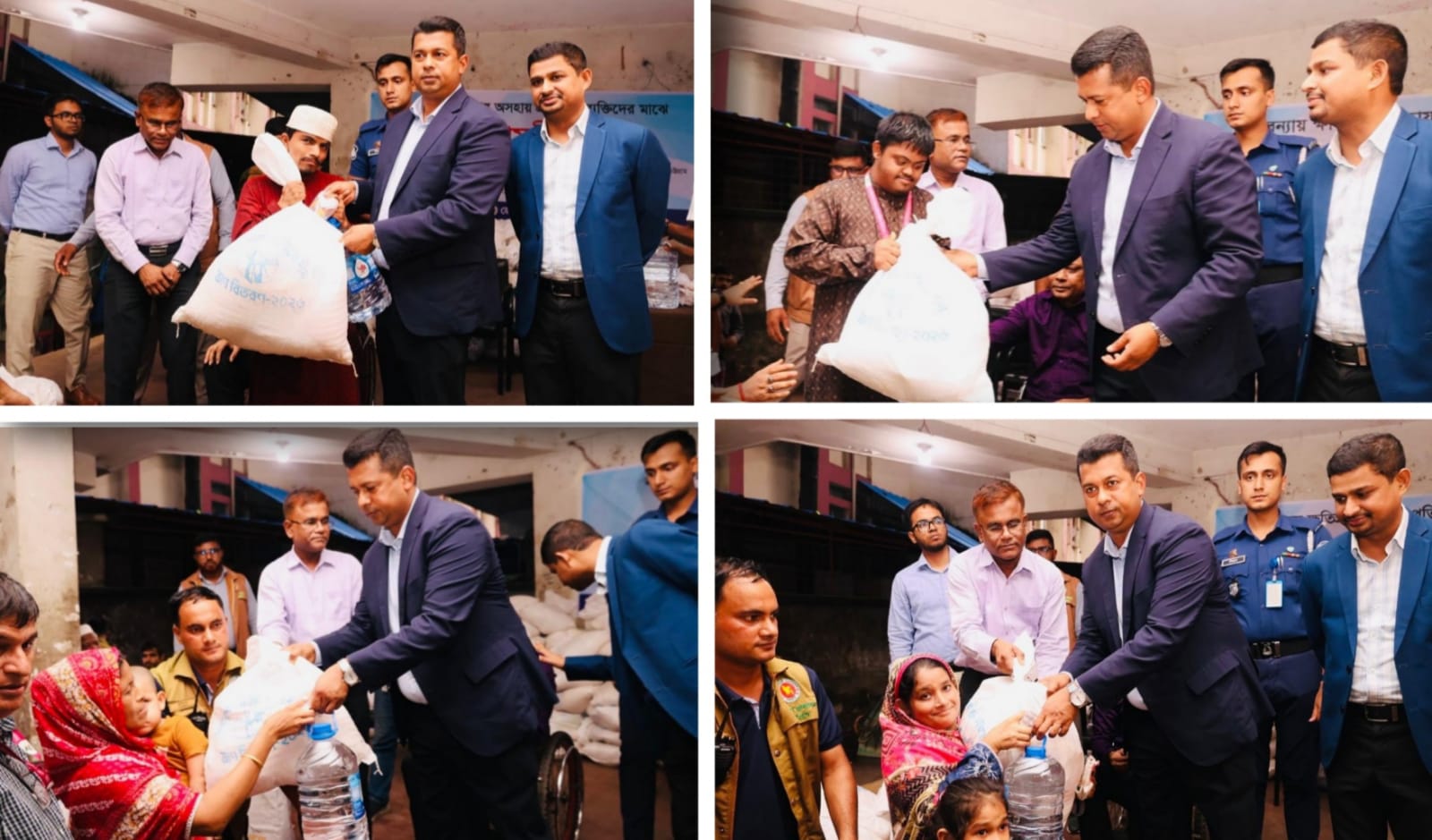 বন্যাদুর্গত প্রতিবন্ধীদের মাঝে দ্রুত সময়ে ত্রাণ নিয়ে হাজির মানবিক ডিসি জাহিদুল ইসলাম মিঞা
