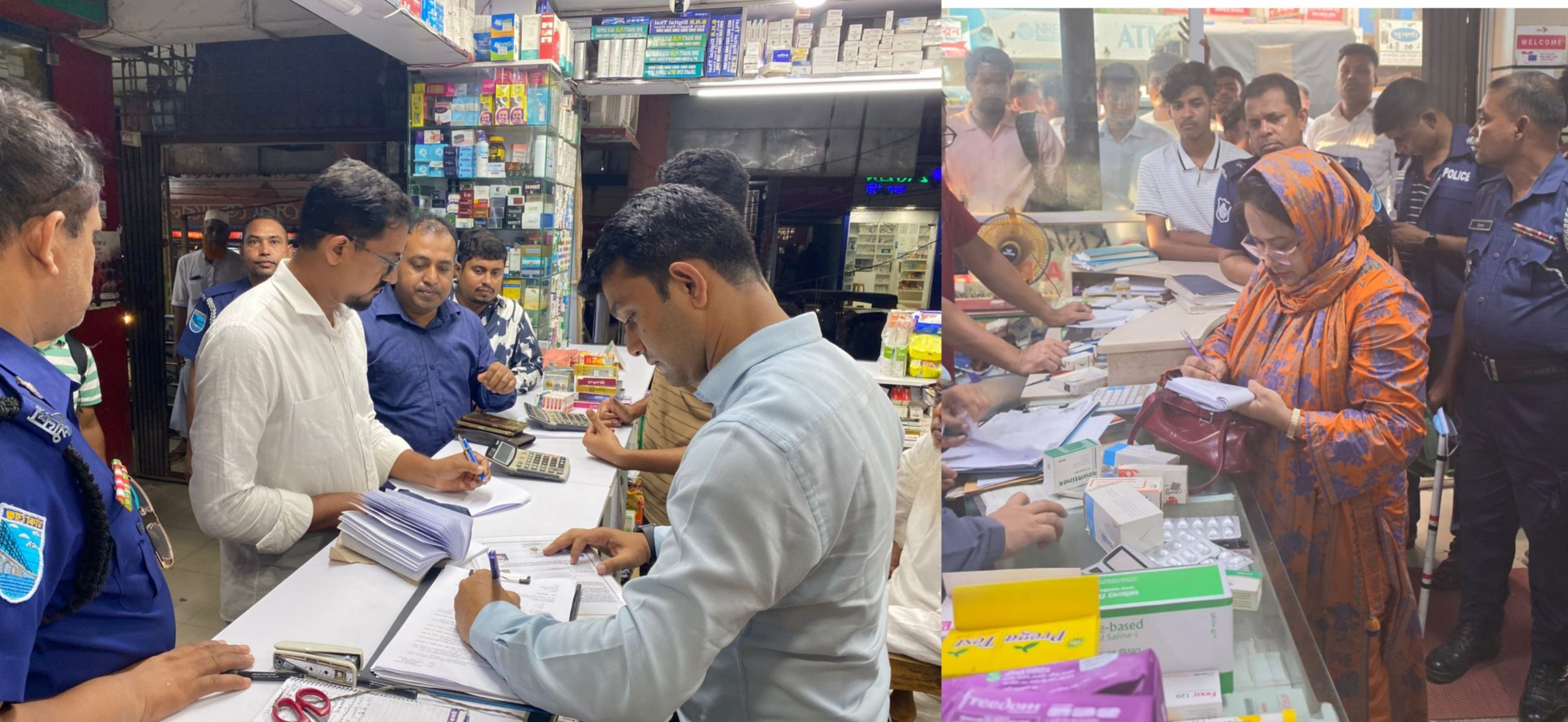 সোনারগাঁয়ে ভ্রাম্যমাণ আদালতের অভিযান, ৫ ফার্মেসিকে জরিমানা